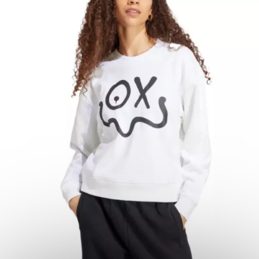 adidas Originals x André Saraiva Clover Print Crew Neck Sweatshirt S RARE NEW